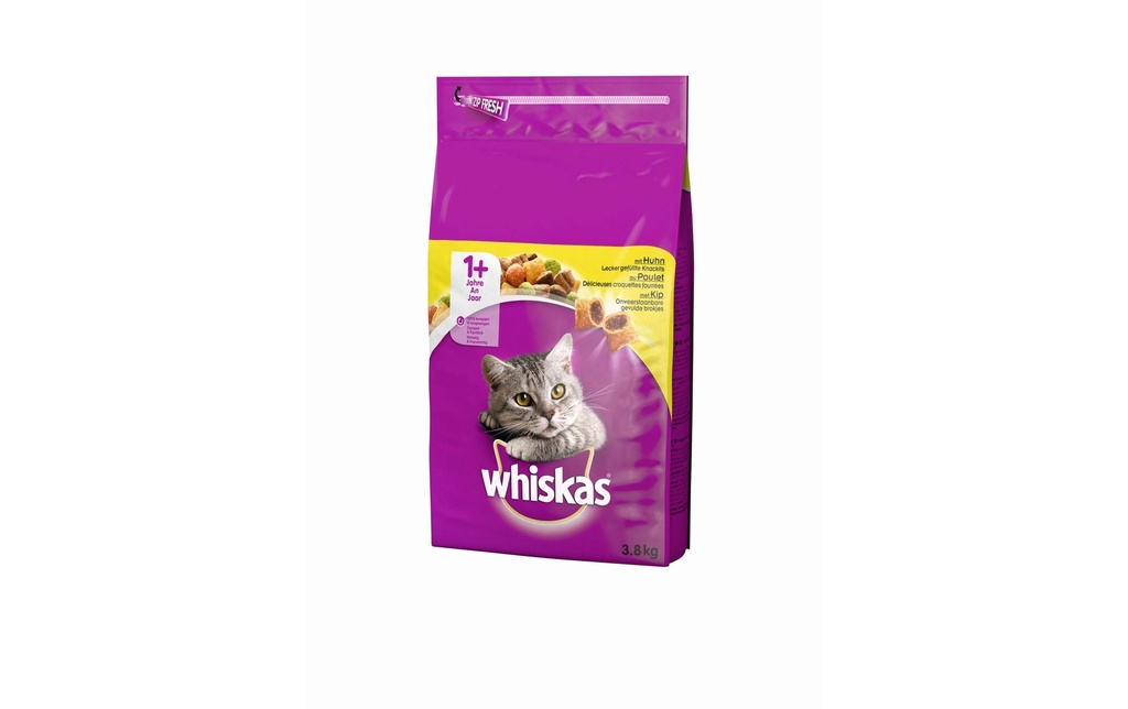 Whiskas Alimentation sèche Adulte Poulet, 3.8 kg