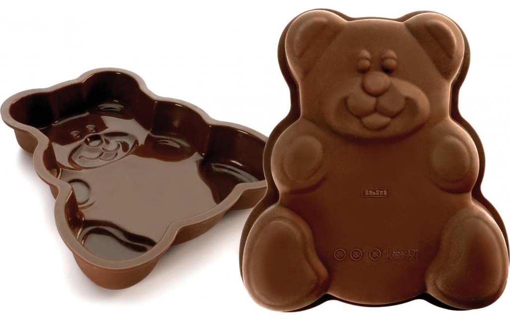 Ibili Moule à pâtisserie à motif Ours en peluche, 26 x 24 x 5.5 cm