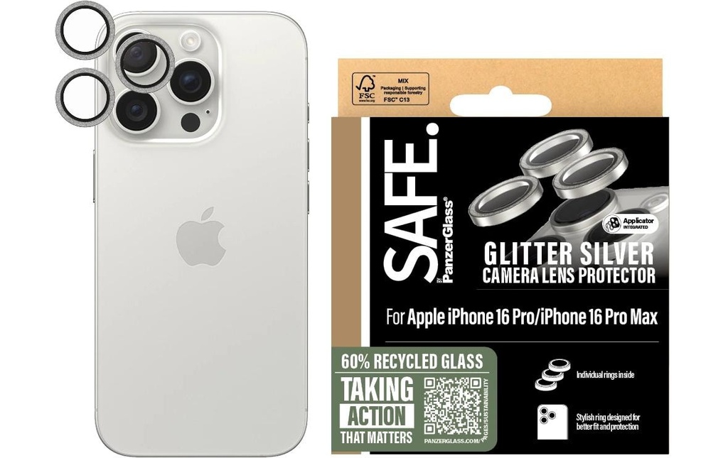 SAFE. Lens Protector iPhone 16 Pro / 16 Pro Max Argent
