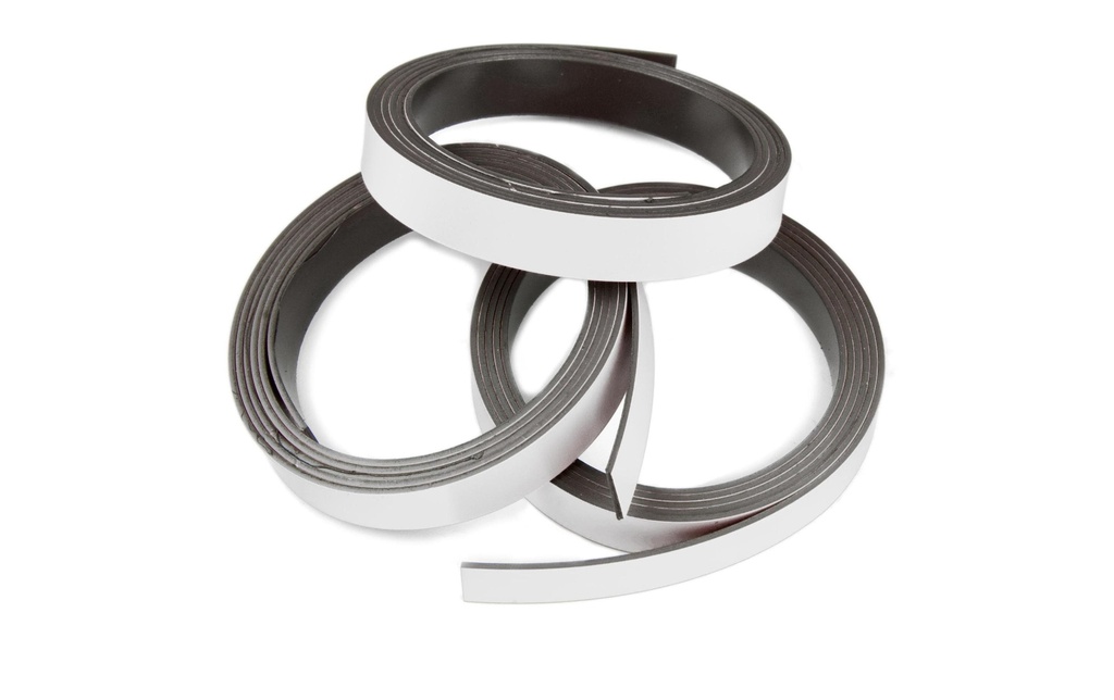supermagnete Bande magnétique 10 mm x 1 m,  Blanc