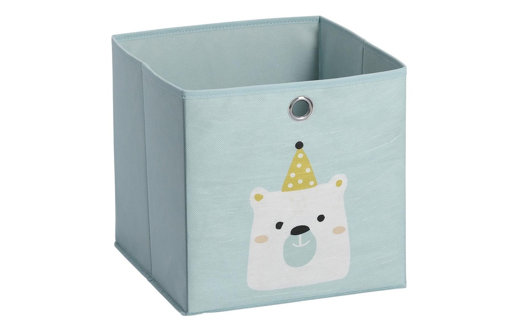 Zeller Present Boîte à jouets Icebear Mint 28 x 28 x 28 cm