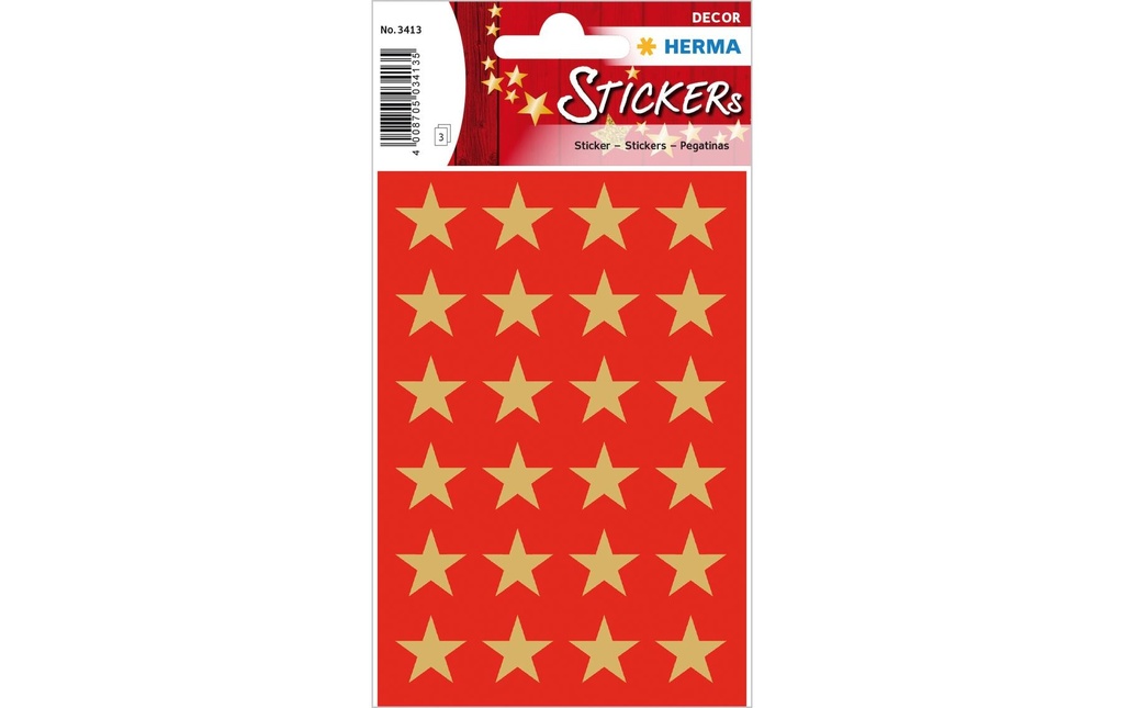 [453413000] HERMA N'Sticker Dec.étoile 15mm or (3 pces)