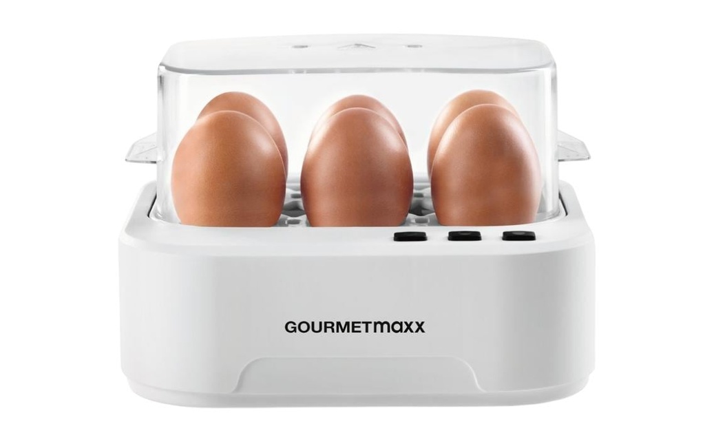 GOURMETmaxx Cuiseur à œufs Cuit-œufs parlant Blanc