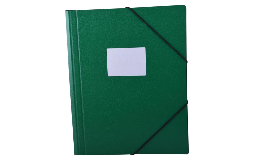office focus Portfolio à ruban élastique A4 avec étiquette Vert