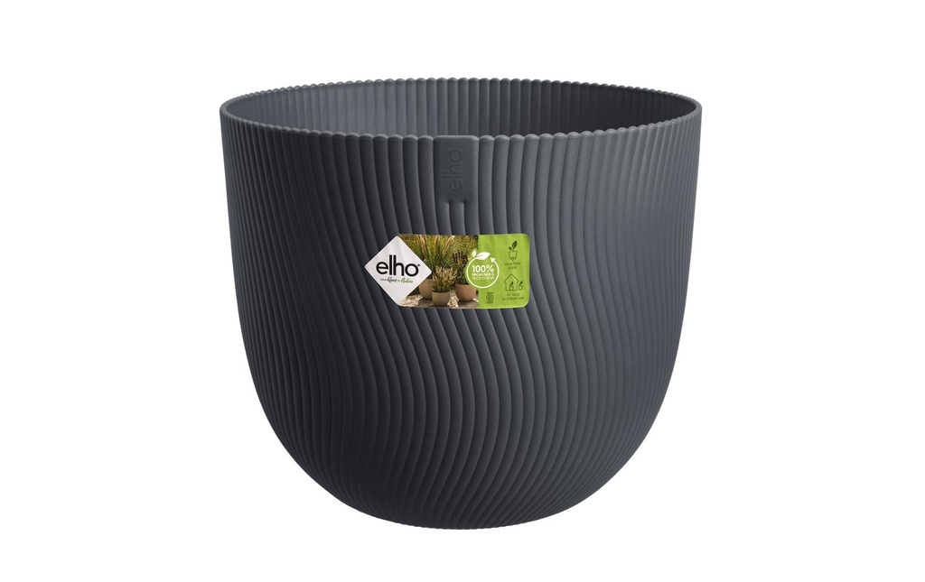 Elho Pot à fleur Sereh Rond 40 cm Noir