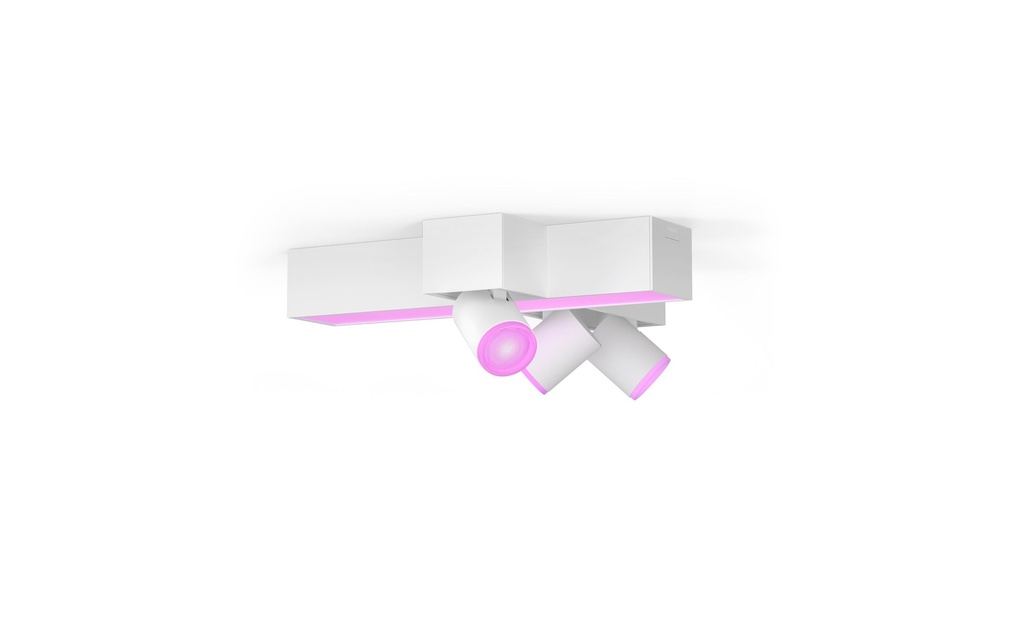 Philips Hue White & Col. Amb. Centris Cross Spot 3 places Blanc