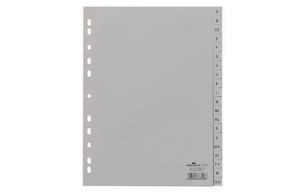 DURABLE Registre A4 A-Z, Gris