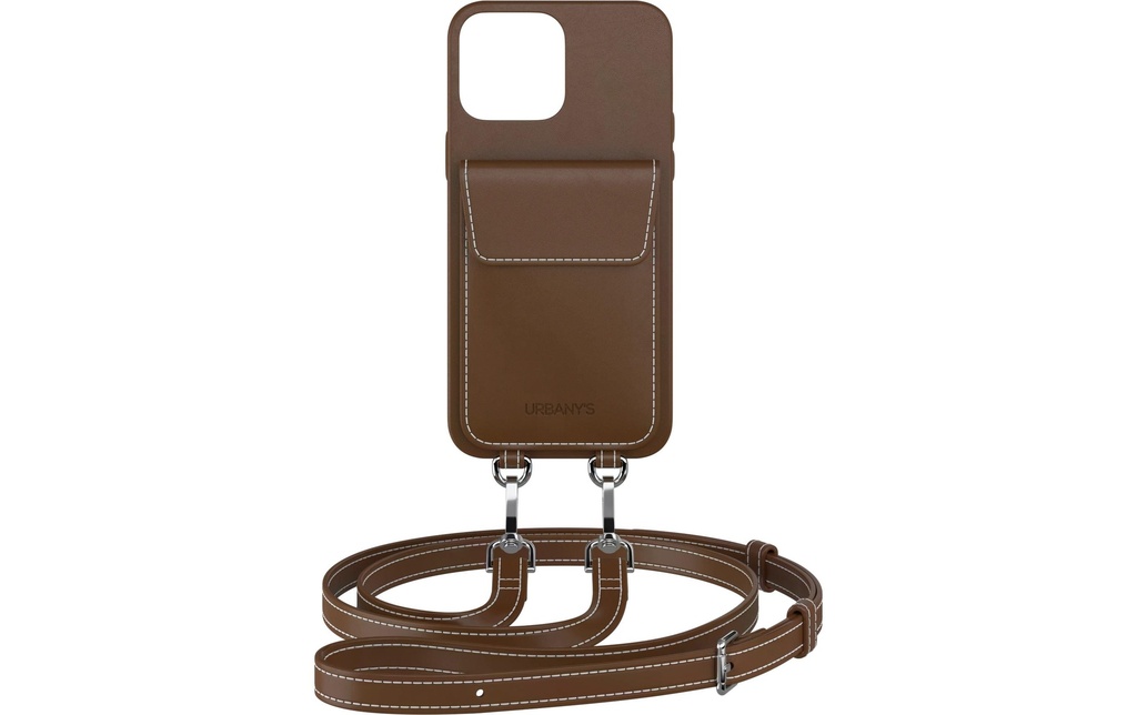 Urbany's Necklace Case Handekette+ iPhone 15 Plus Espresso Martini