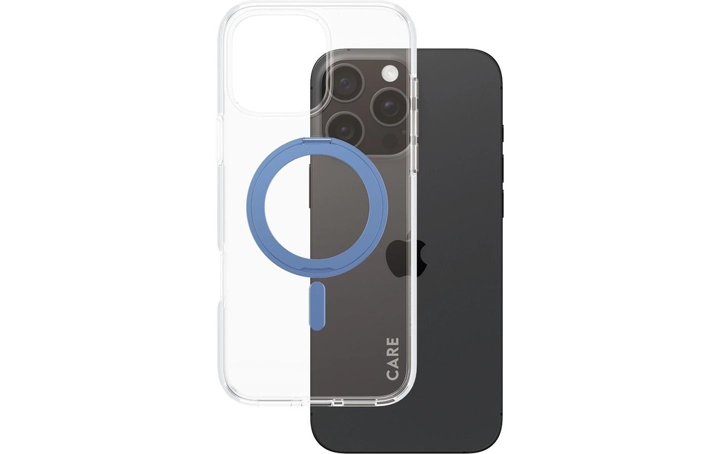 CARE Coque arrière Feature Kickstand iPhone 16 Pro Max Bleu