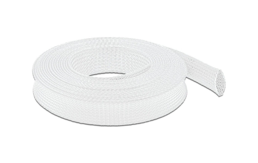 Delock Manchon tressé étirable 10 m x 25 mm Blanc