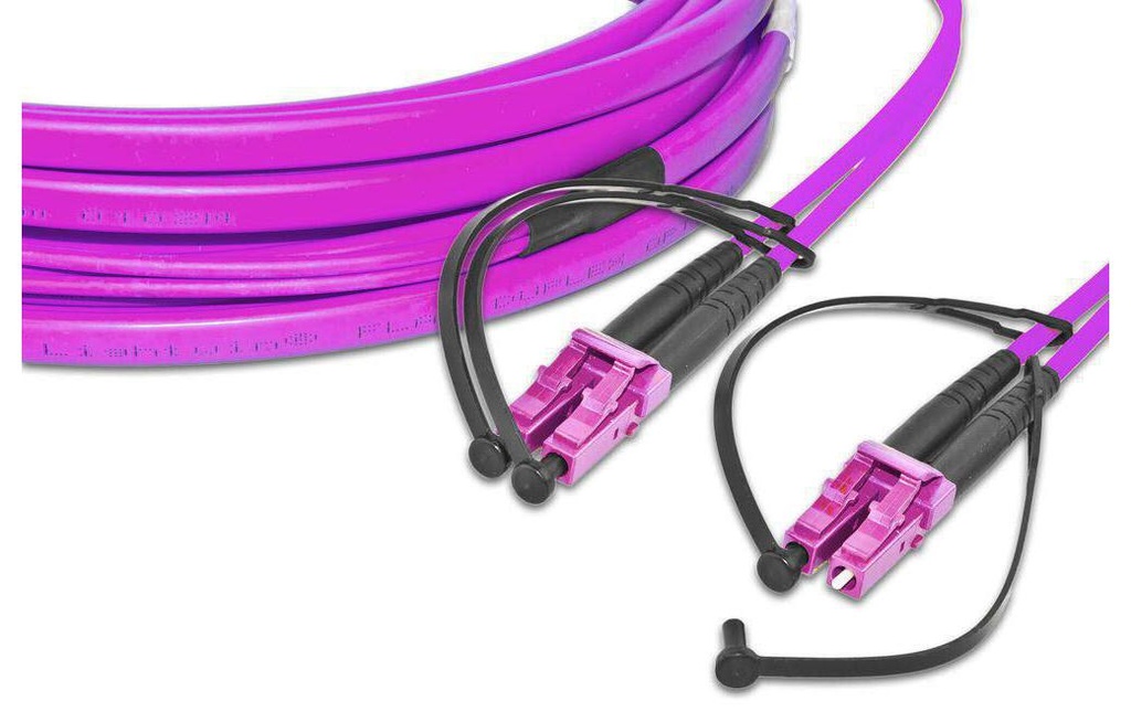 Lightwin Câble patch à fibre optique Multimode LC – LC, OM4, Duplex, 10 m