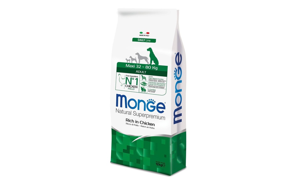 Monge Alimentation sèche Daily Line Adult Maxi, poulet, 12 kg