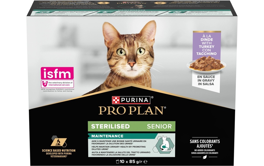 Purina Pro Plan Alimentation humide Sterlised Maintenance 7+ 10 x 85 g