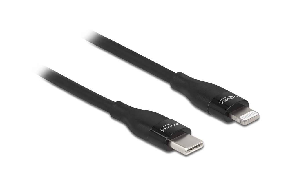 Delock Câble USB USB-C - Lightning 0.5 m, Noir