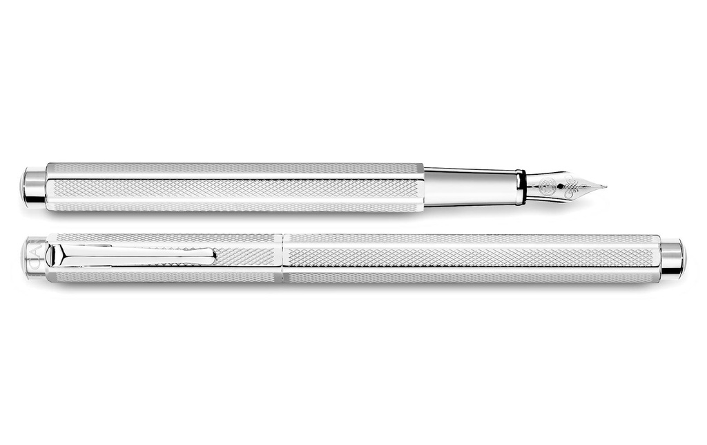 Caran d'Ache Stylo plume Ecridor Retro moyen (M), Argenté