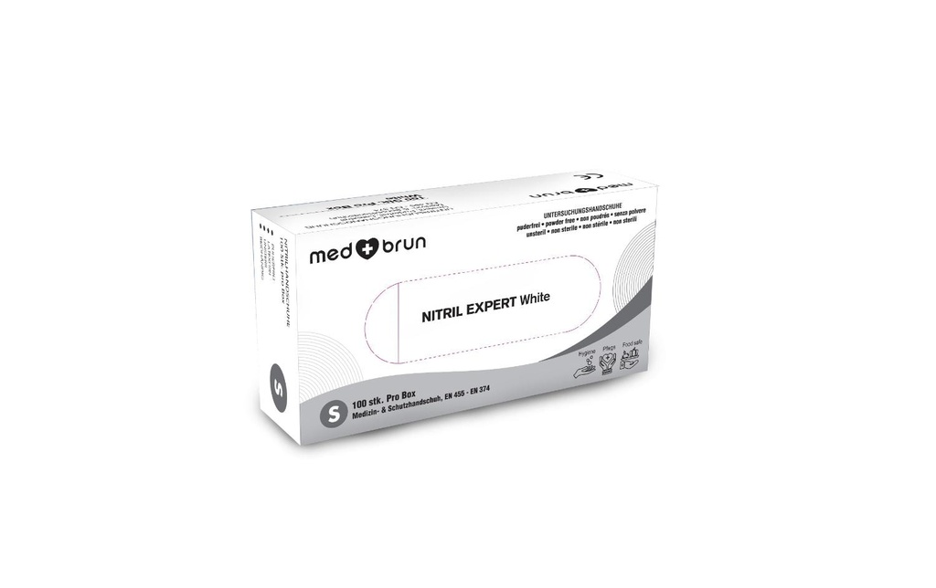 MedBrun Nitril Expert XL, blanc, 100 pièces