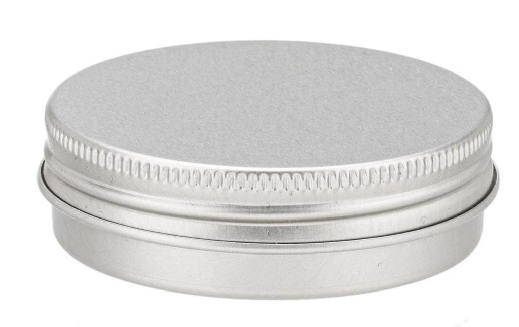 Glorex Barattolo per cosmetici Boîte à couvercle vissé en aluminium 25 ml, 2 pièces