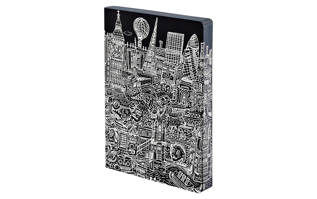 Nuuna Bloc-notes Graphic L Londres, 22 x 16,5 cm, Pois