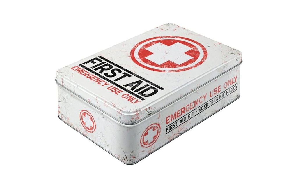 Nostalgic Art Boîte à médicaments First Aid Rouge/Noir/Blanc
