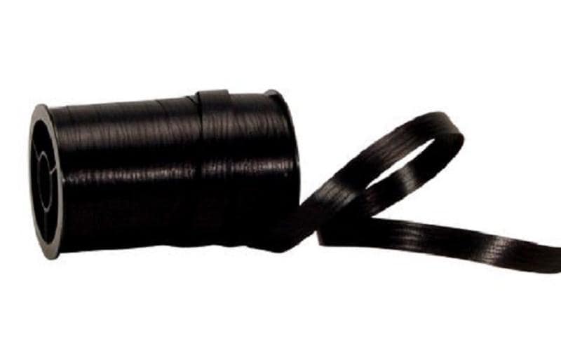 Spyk Ruban cadeau Poly Matte 7 mm x 20 m, Noir