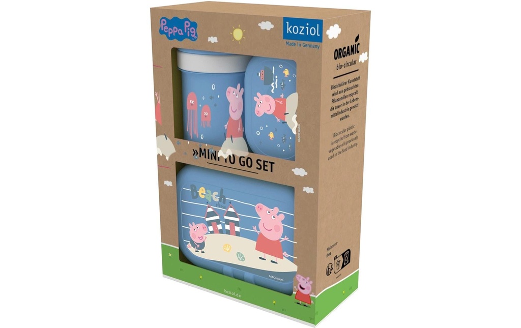 Koziol Set de boîtes à lunch PEPPA PIG WAVES TO GO Bleu