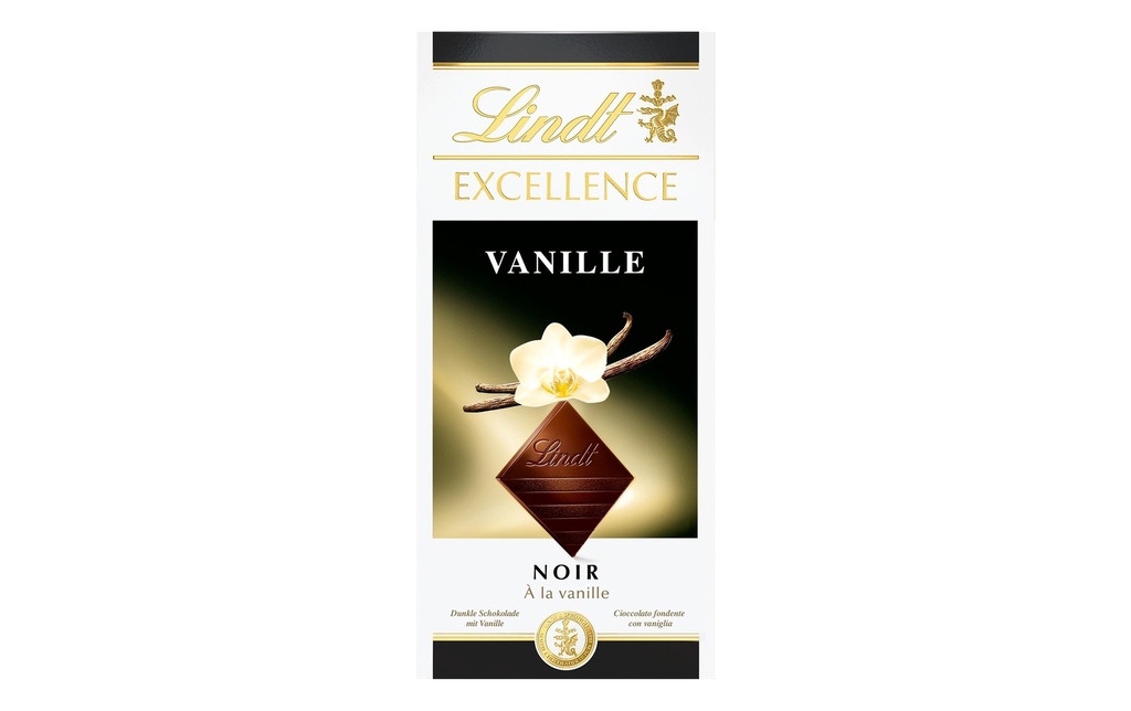 Lindt Tablette de chocolat Excellence Foncé Vanille 100 g