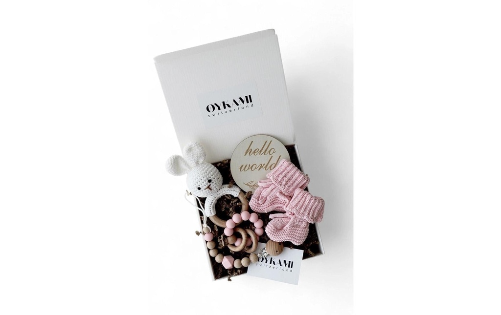 Oykami Coffret cadeau pour bébé Lapin rose Phoenix