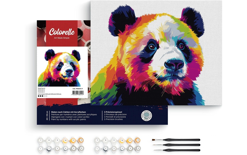 Colorelle Peinture avec chiffres Panda Pop Art