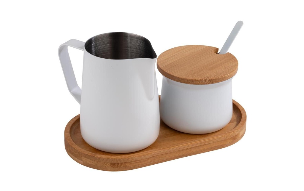 APS Kits sucrier et crémier Miluro marron/blanc