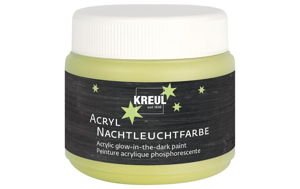 Kreul Peinture acrylique Kreul Peinture luminescente nocturne 150 ml, jaune