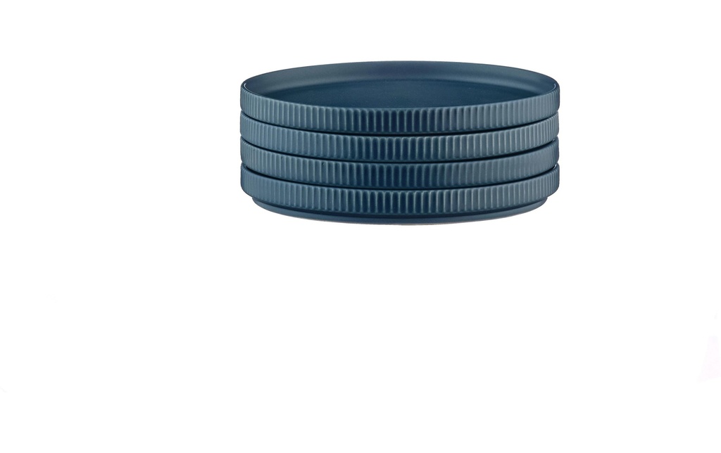 Björn Set d'assiettes Scandi Ø 16.5 cm, 4 Pièce/s, Bleu marine