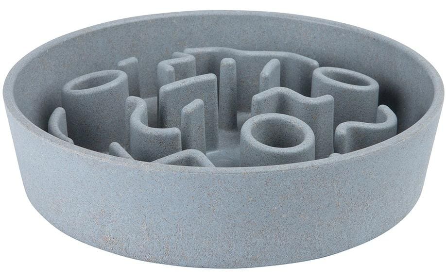 District 70 Bol en bambou Bamboo Dog Slow Feeder Ø 21 cm, Ice-Blue