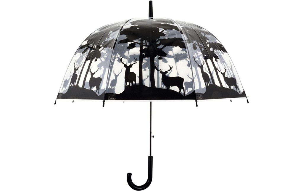 Esschert Design Parapluie Forêt Noir/Transparent