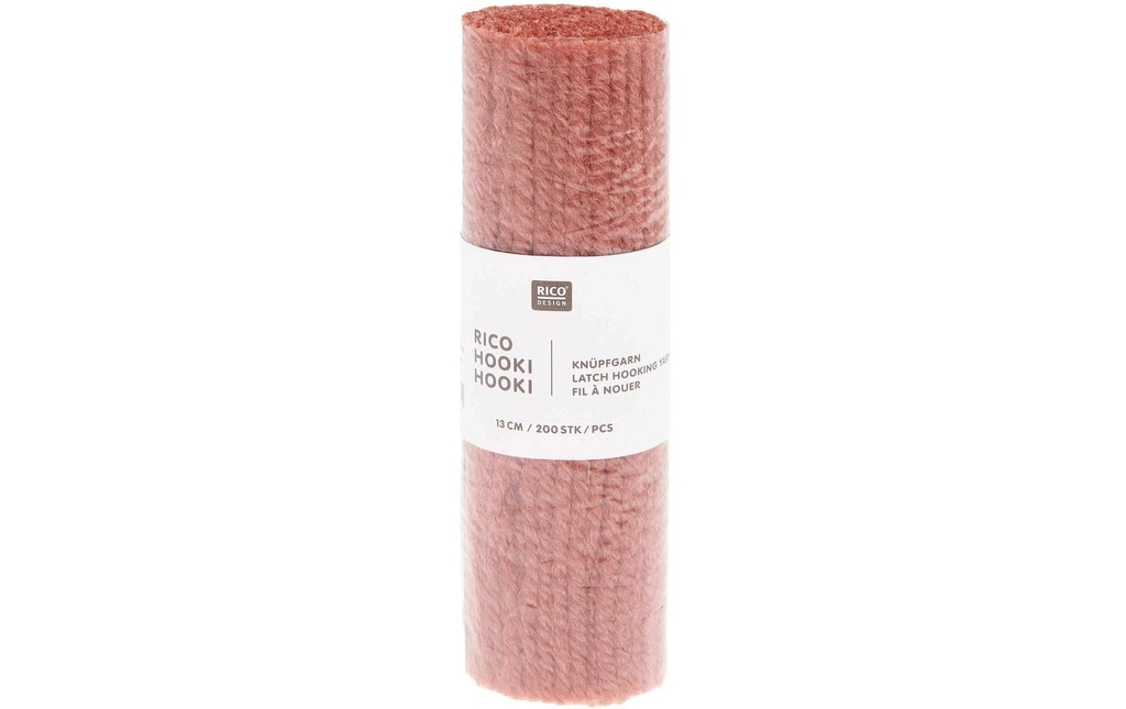 Rico Design Fil à nouer Hooki Rouge saumon