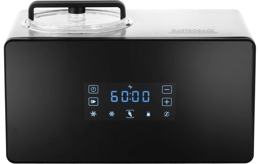 Gastroback Machine à glace Advanced Control 1.5 l, Noir/Argenté