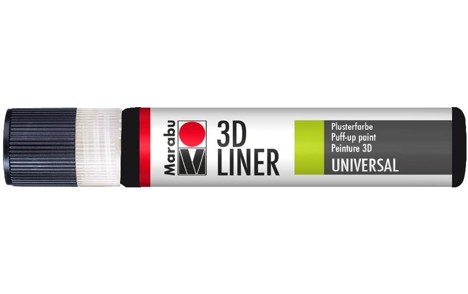 Marabu Peinture pour textile 3D-Liner, 25 ml, noir