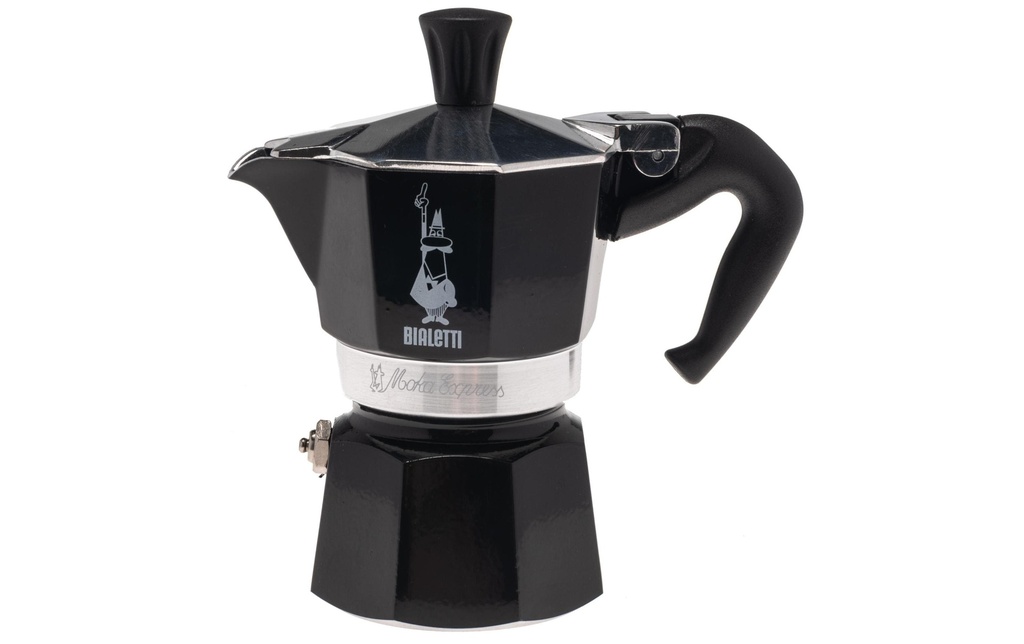 Bialetti Cafetière italienne Moka Express 1 tasses, Noir