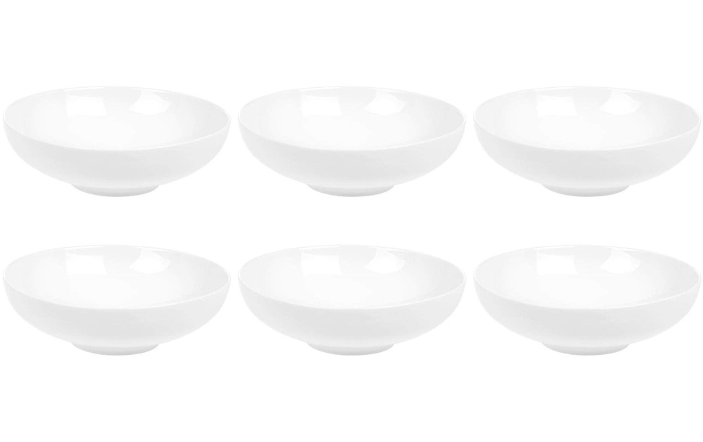 FURBER Assiette de soupe et de pâtes Ø 20.5 cm, 6 pièces, blanc