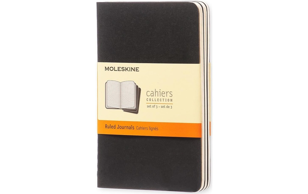 MOLESKINE Cah.note Cahier A6 lig.noir (3 pces)