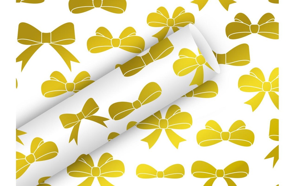 Braun + Company Papier cadeau Noeuds, or, 1.5 m x 70 cm