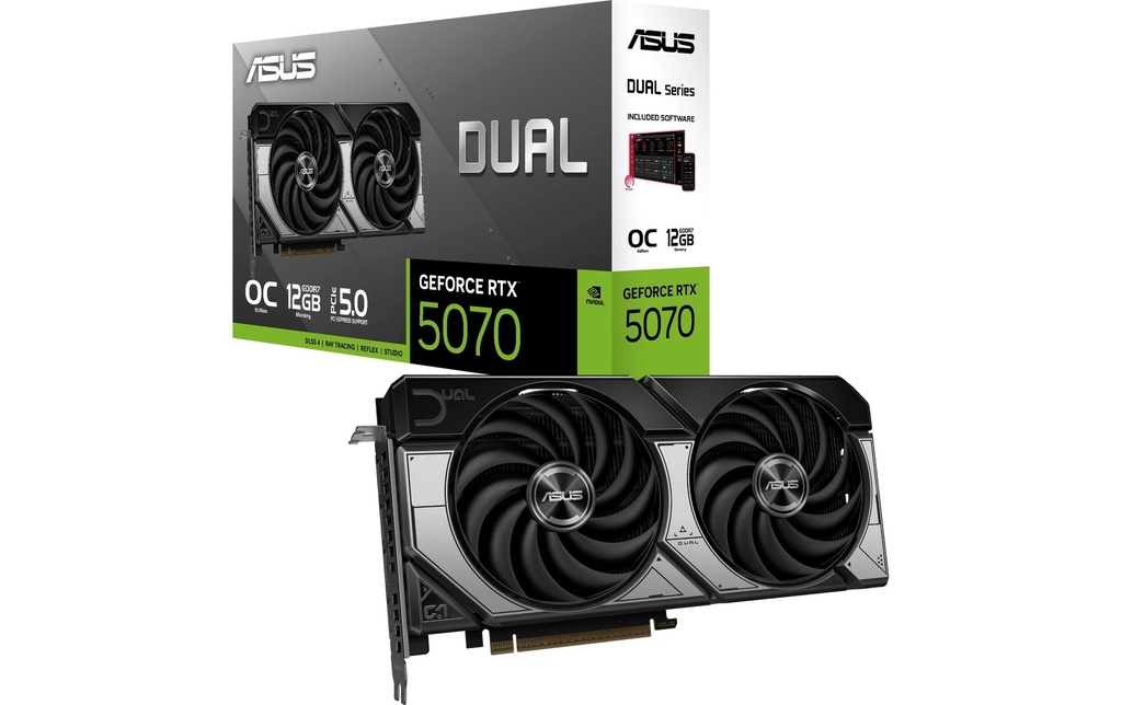ASUS Carte graphique Dual GeForce RTX 5070 12 GB OC Edition