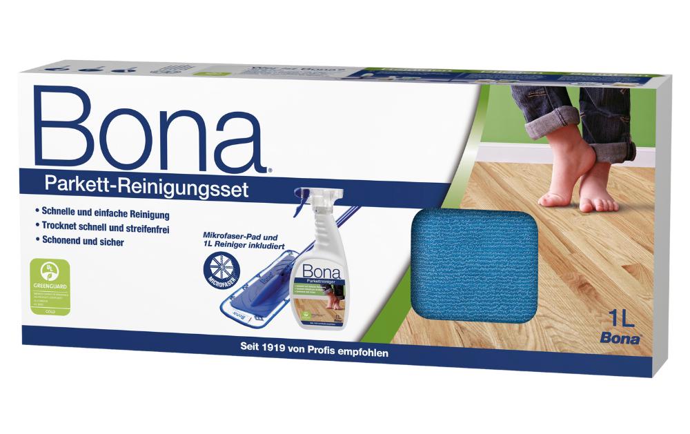 Bona Kit de nettoyage pour les sols en bois vitrifiés, Bleu