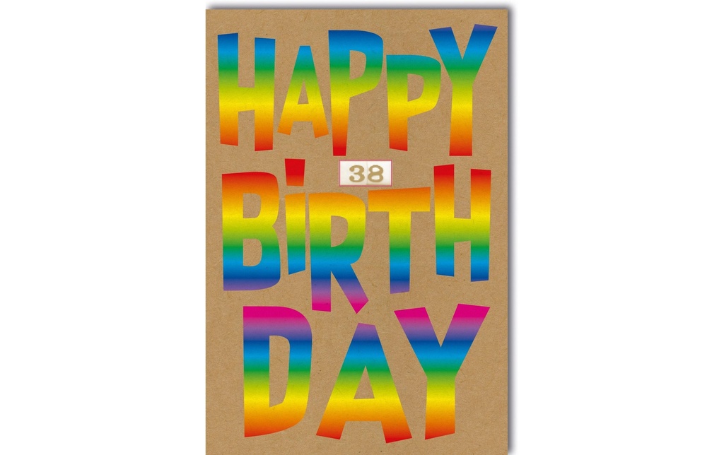 Braun + Company Carte de félicitations Joyeux anniversaire 38 11.5 x 17 cm