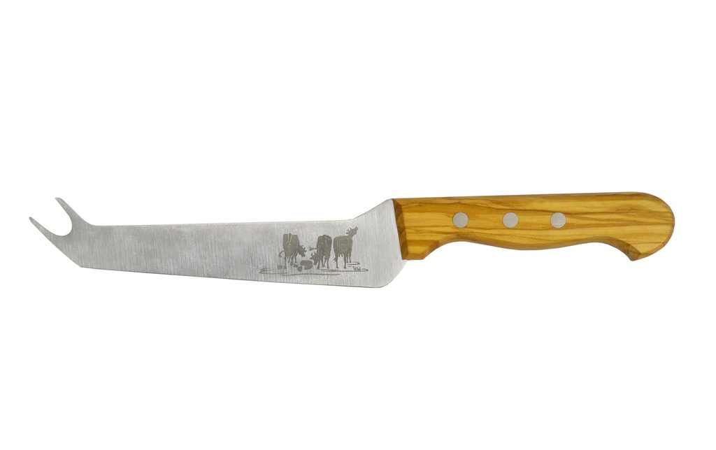 Heidi Cheese Line Couteau à fromage pour les fromages à pâte dure Bois d'olivier