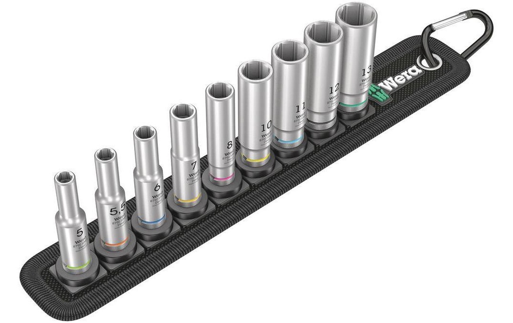 Wera Douille de clé Belt A Deep 1, 1/4 9 pièces