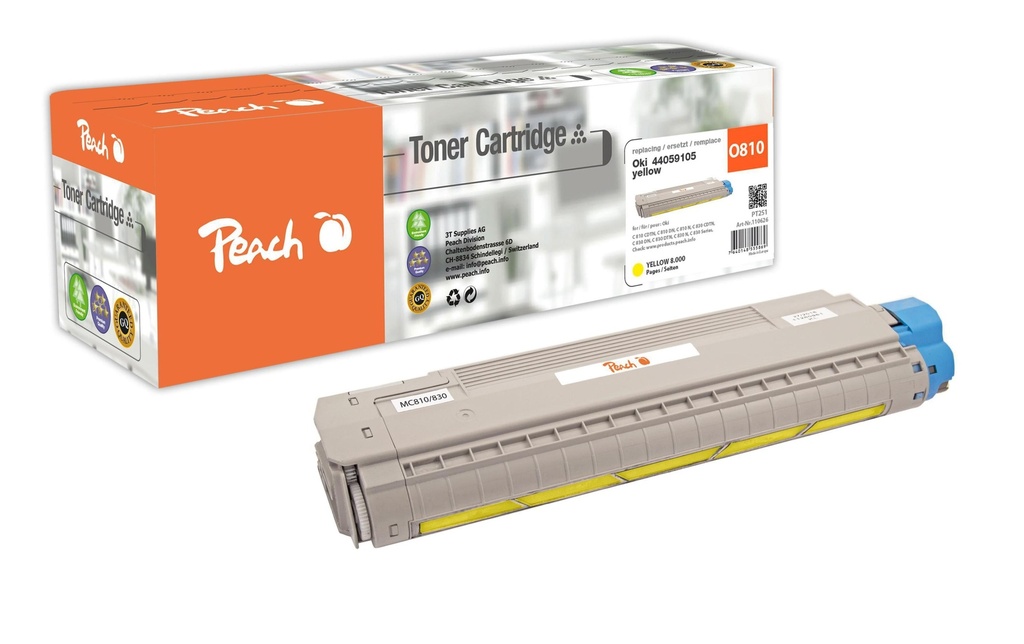 Peach Toner OKI 44059105 Yellow