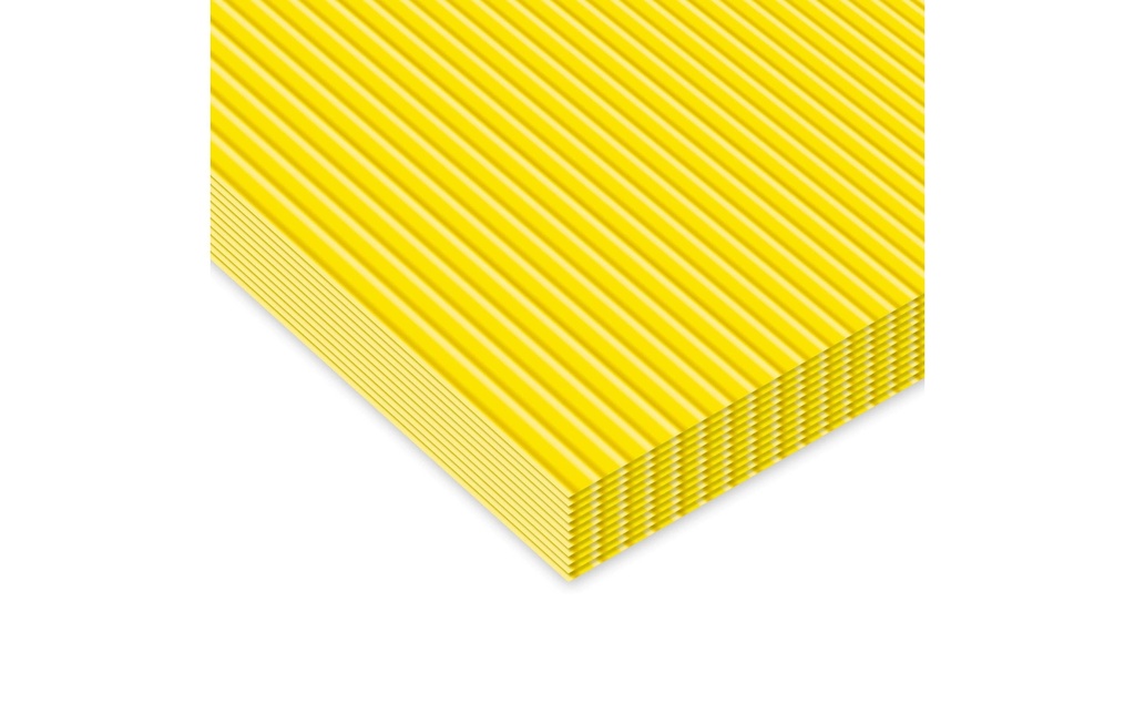 URSUS Papier ondulé 50 x 70 cm 10 pièces, jaune citron