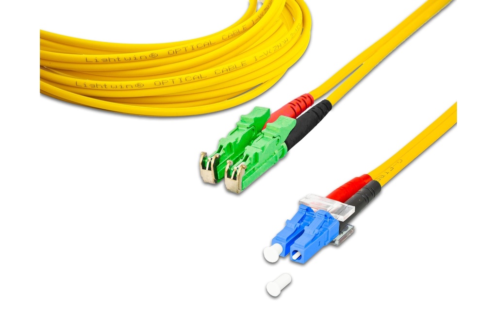 Lightwin Câble patch à fibre optique Singlemode, LSH/APC – LC, OS2, Duplex, 5 m