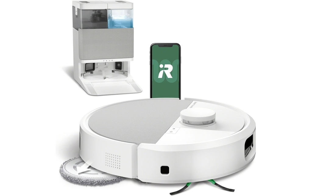 iRobot Robot d’aspiration et d’essuyage Roomba Plus 505 Combo + AutoWash Dock