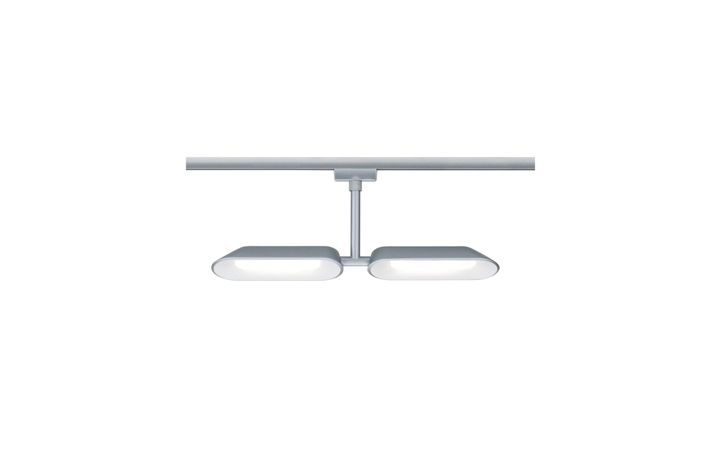 Paulmann Spot LED sur rail URail Dipper, 2 x 8 W, 2700 K, chrome/blanc